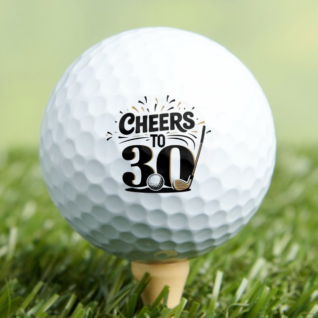 Pelotas De Golf Divertido cumpleaños 30 (Fun 30th Birthday Golf Balls)