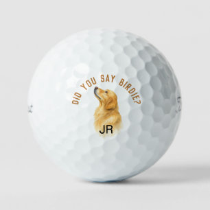 Pelotas De Golf Divertido ¿Dijiste Pájaro Perro Iniciales personal