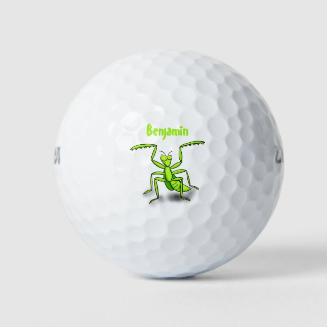 Pelotas De Golf Divertido ilustracion personalizado de mantis de o (Anverso)