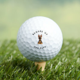 Pelotas De Golf Divertido Pastor Alemán "Cuidado con el Rugido"