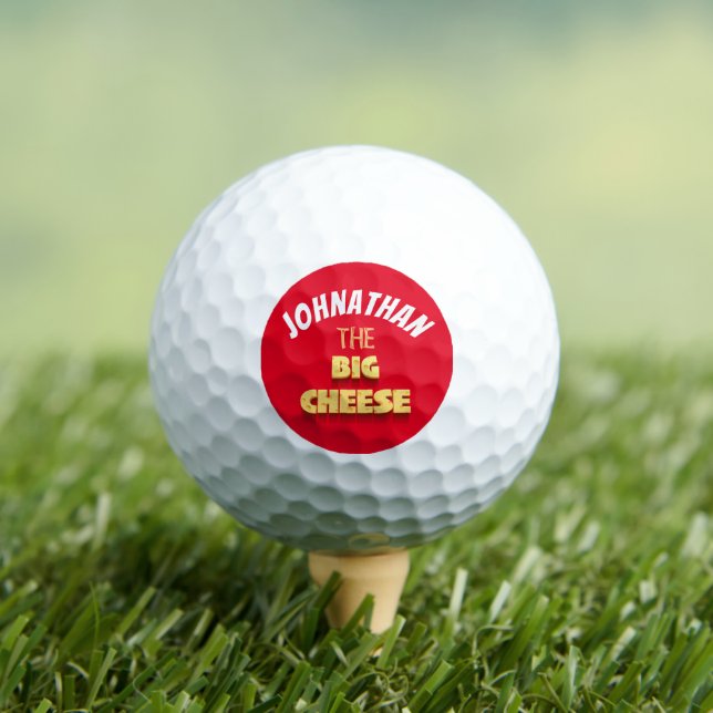 Pelotas De Golf Divertido personalizado del gran jefe del queso (Camiseta in situ)