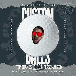 Pelotas De Golf Divertido Personalizado Tu Cara En Un Juego De Tit