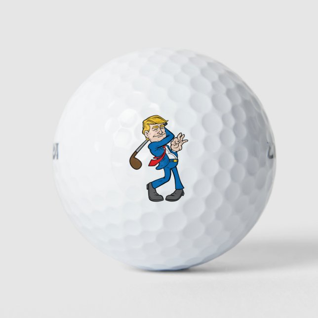 Pelotas De Golf Divertido presidente Trump Golf Swing Gift (Anverso)