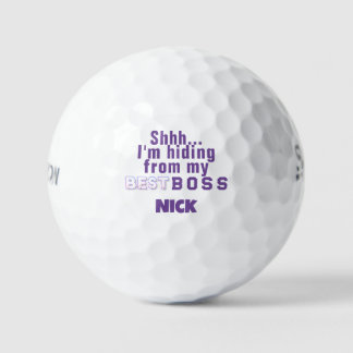 Pelotas De Golf Divertido Shhh me estoy ocultando de mi mejor jefe