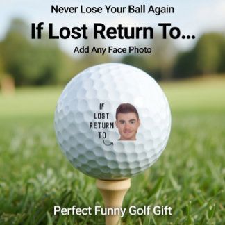 Pelotas De Golf Divertido si se pierde, devuelva a la foto de cara