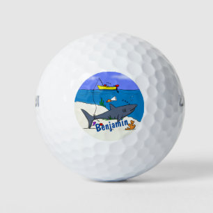 Pelotas De Golf Divertido tiburón durmiente y personalizado de pes