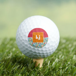 Pelotas De Golf Diviértete con monograma elegante de verano