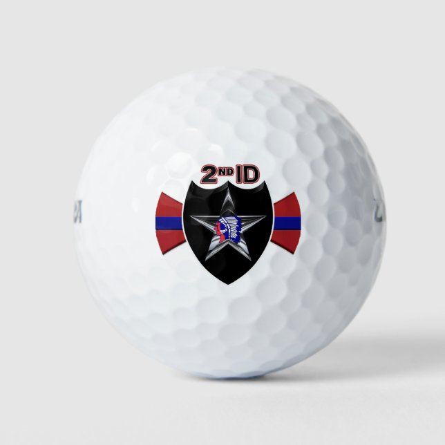 Pelotas De Golf División de Infantería 2 “División Indianhead” Per (Anverso)