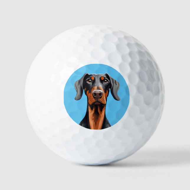 Pelotas De Golf Doberman (Anverso)