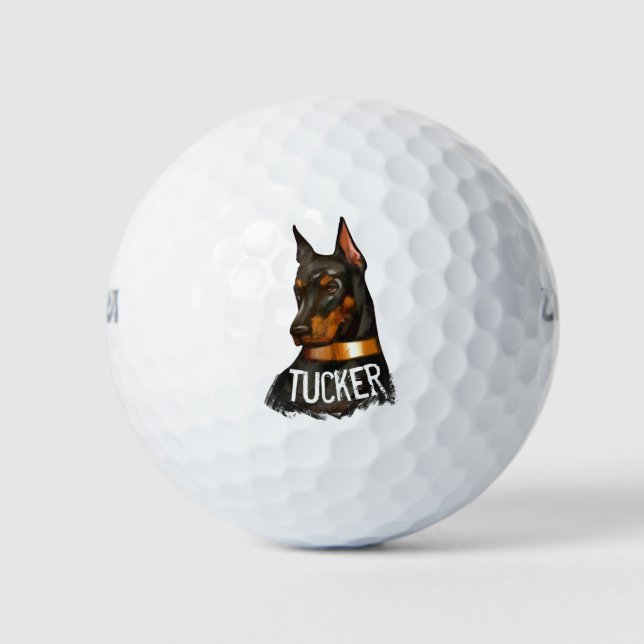 Pelotas De Golf Doberman pinscher, amante del perro dobie pinscher (Anverso)