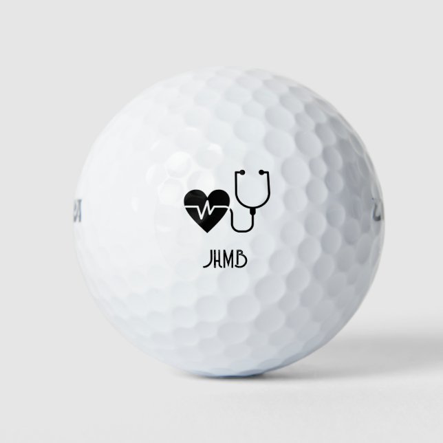 Pelotas De Golf Doctor Nurse Medical  Monogram Art (Anverso)