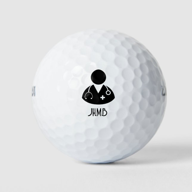 Pelotas De Golf Doctor Nurse Medical  Monogram Art (Anverso)