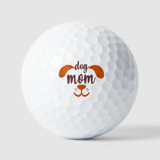 Pelotas De Golf Dog Mom Funny  (Anverso)