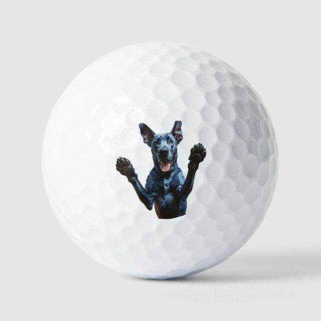 Pelotas De Golf Dogo alemán personalizado  (Anverso)
