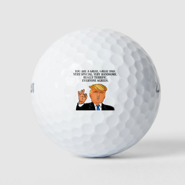 Pelotas De Golf Donald Trump - fecha de cumpleaños de los padres d (Anverso)