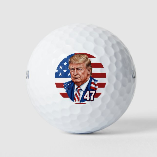 Pelotas De Golf Donald Trump, ganador de la presidencia de 2024 -  (Anverso)