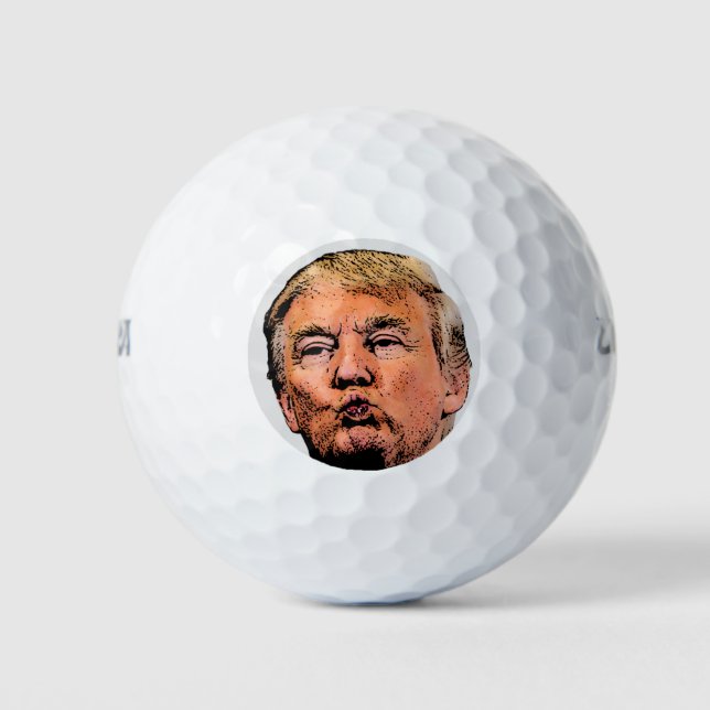 PELOTAS DE GOLF DONALD TRUMP KISS GOLF BALS (Anverso)