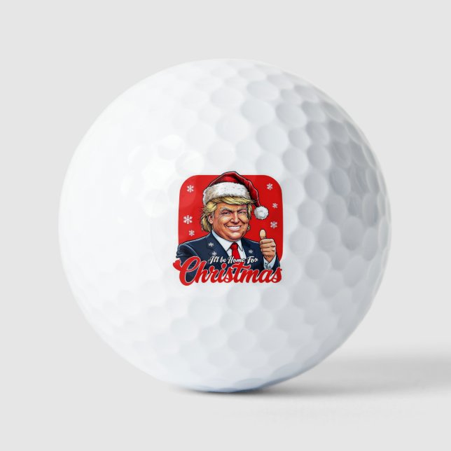 Pelotas De Golf Donald Trump Navidades Santa Claus Art (Anverso)