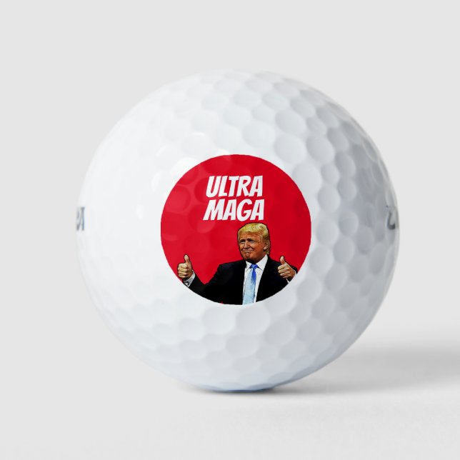 PELOTAS DE GOLF DONALD TRUMP ULTRA MAGA GOLF BALS (Anverso)