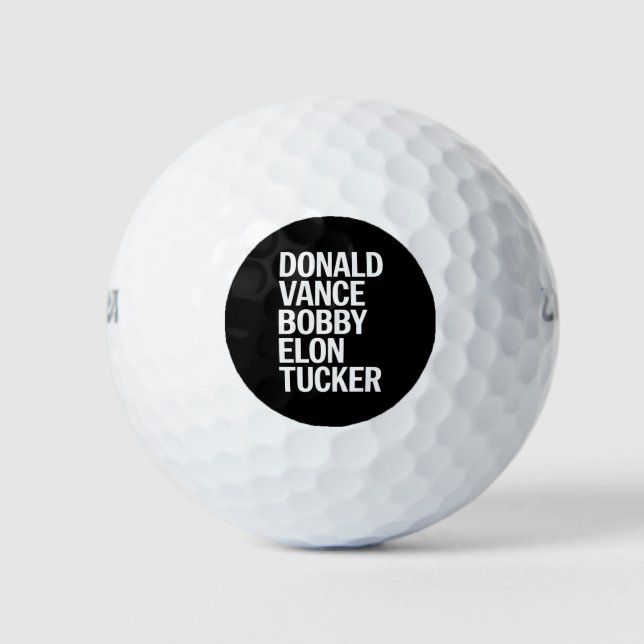 Pelotas De Golf Donald Vance Bobby Elon y Tucker (Anverso)