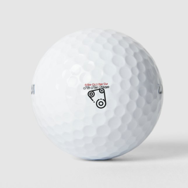 Pelotas De Golf Dónde Rótulo Para Los Estampillos De Combustible (Anverso)