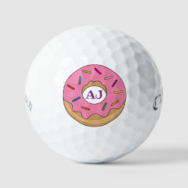 Pelotas De Golf Donut glaseado rosado con rociadores