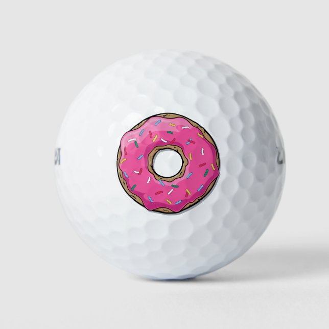 Pelotas De Golf Donut rosado personalizado con rociadores (Anverso)