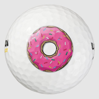 Pelotas De Golf Donut rosado personalizado con rociadores