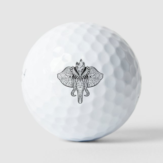 Pelotas De Golf Doodle Circus Elephant (Anverso)