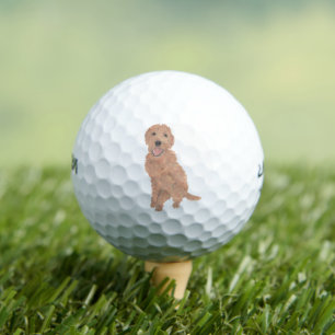 Pelotas De Golf Doodle dorado de Red Apricot