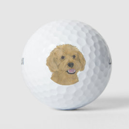 Pelotas De Golf Doodle rojo Golden Apricot
