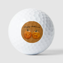 Pelotas De Golf Dos calabazas Feliz Halloween
