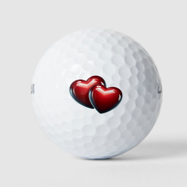 Pelotas de Golf Dos Corazones (Anverso)