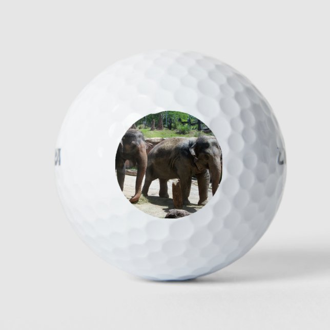 Pelotas De Golf Dos elefantes (Anverso)