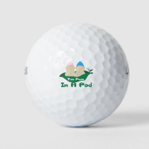 Pelotas De Golf Dos Guisantes En Un Pod