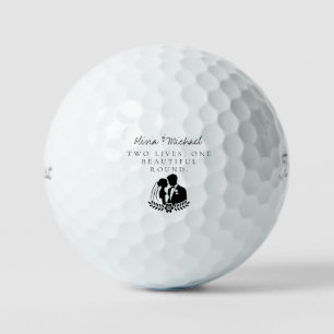 Pelotas De Golf “Dos Vidas, Una Hermosa Ronda” Nombre Personalizab