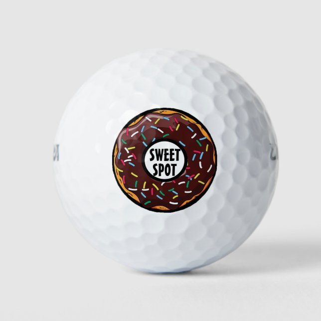 Pelotas De Golf Doughnut Dulce Punto Divertido (Anverso)