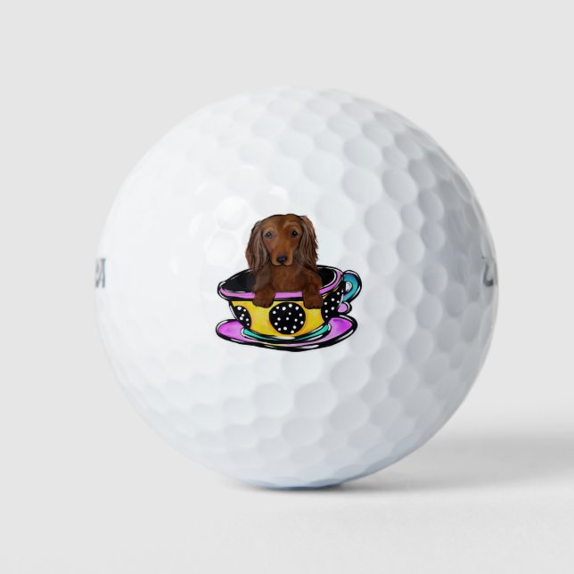 Pelotas De Golf Doxie Largo Pelirrojo (Anverso)
