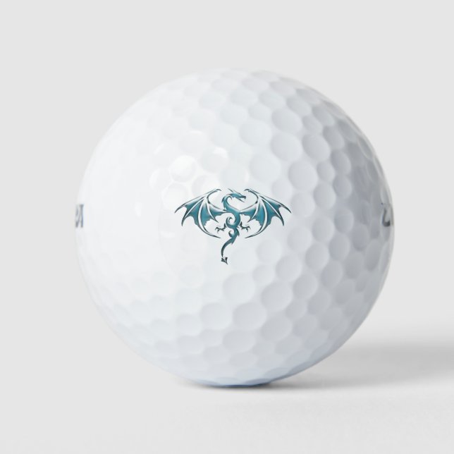 Pelotas De Golf Dragón azul (Anverso)