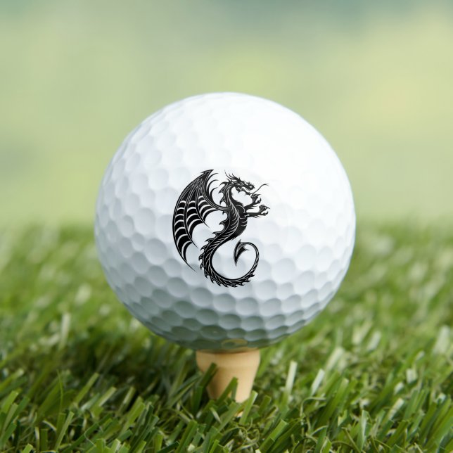 Pelotas De Golf Dragon Black Shape Tattoo Style (Camiseta in situ)