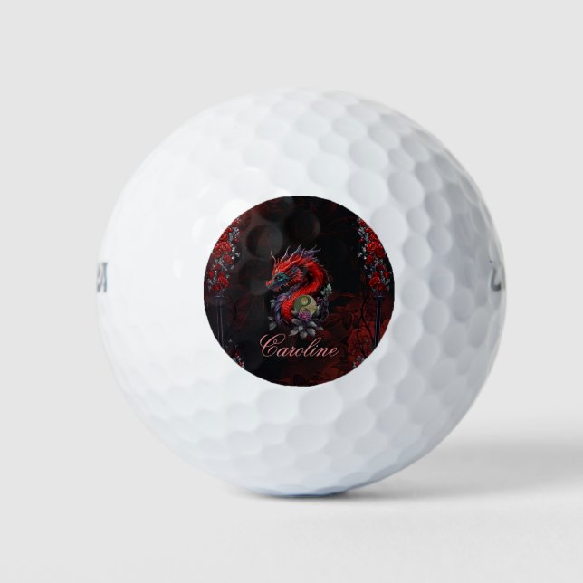 Pelotas De Golf Dragón chino maravilloso (Anverso)