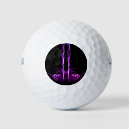 Pelotas De Golf Dragón de humo negro y púrpura