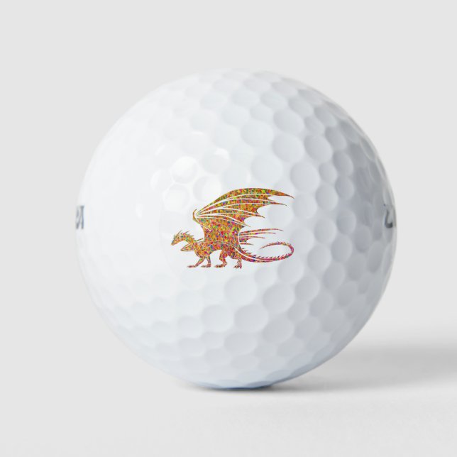 Pelotas De Golf Dragón mosaico asombroso (Anverso)