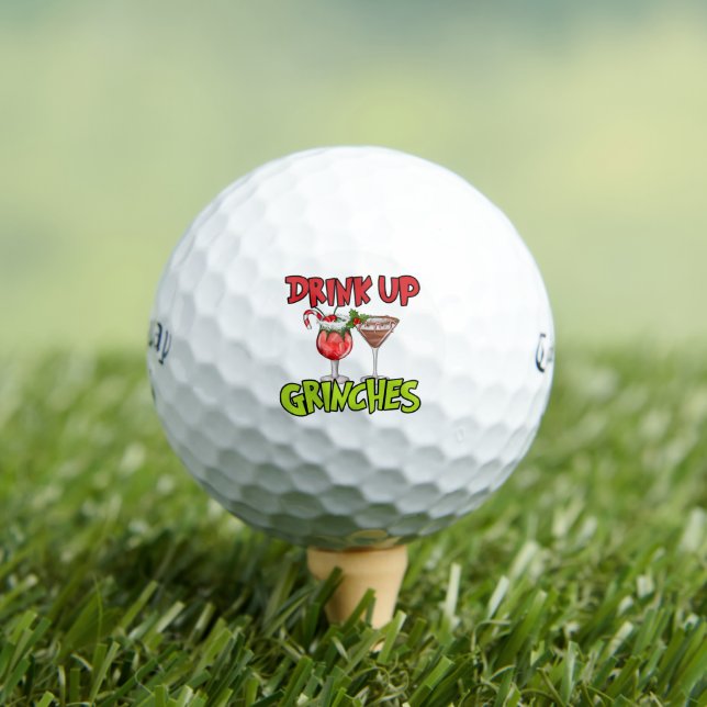 Pelotas De Golf Drink Up Grinches - Christmas Golf Humor (Camiseta in situ)