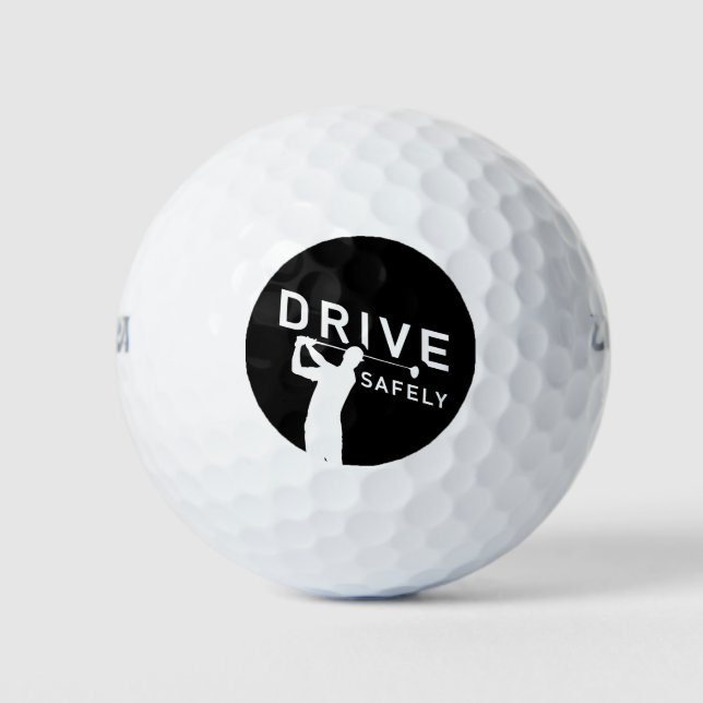 Pelotas De Golf Drive Safely - Cita divertida de golf - (Anverso)