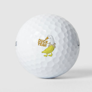 Pelotas De Golf Duck Yeah Funny Banana Duck Kawaii Ilustracion