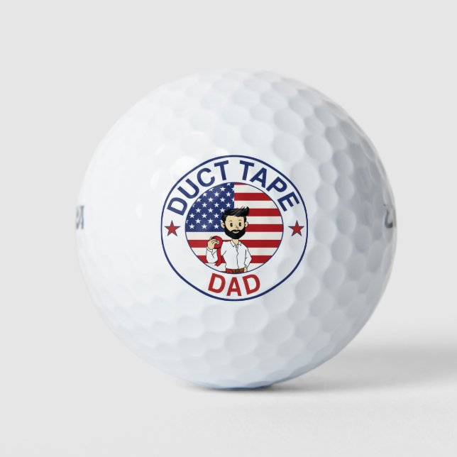 Pelotas De Golf Duct Tape Dad - Golf Ball (Anverso)