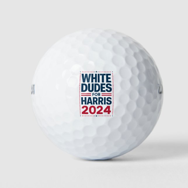 Pelotas De Golf Dudas Blancas Para Harris-2024 (Anverso)