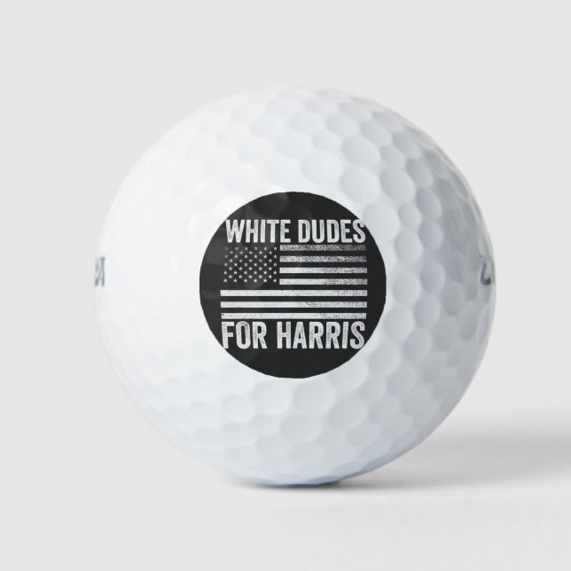 Pelotas De Golf Dudes Blancas Para Kamala Harris 2024 (Anverso)