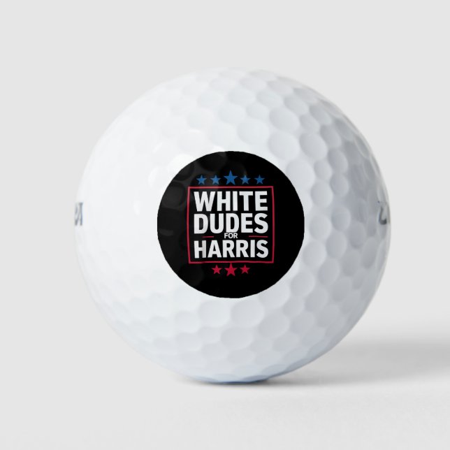 Pelotas De Golf Dudes Blancas Para Kamala Harris Por La Presidenci (Anverso)